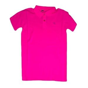 NWT Diadora hot pink polo SOFT made in Italy